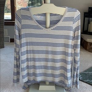 BKE striped long sleeve light weight top